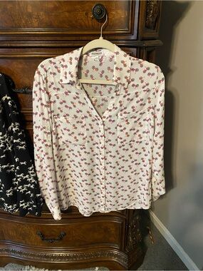 Express bicycle print portofino blouse